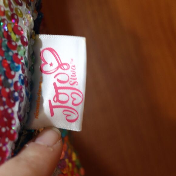 JoJo Siwa Rainbow Reversable Sequin Silver Pull On Elastic Waist Skirt 14/16 - Picture 11 of 12